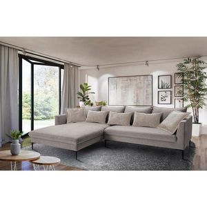 Livetastic ROHOVÁ SEDAČKA, textil, šedohnědá obraz