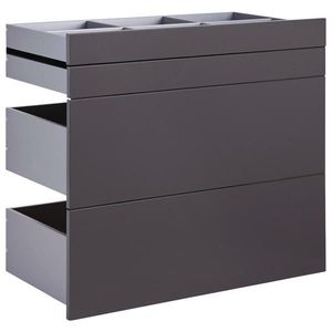 Hom`in SADA ZÁSUVEK, vysoce lesklá antracitová, 90, 9/82/46, 8 cm obraz