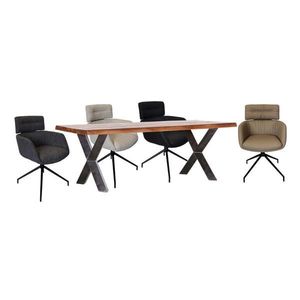 Voleo JÍDELNÍ STŮL, mangové dřevo, přírodní barvy, černá, 200/100/78 cm obraz