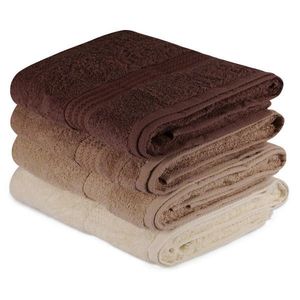SADA OSUŠEK DO SPRCHY, 70/140 cm, hnědá, krémová, béžová 4dílné obraz