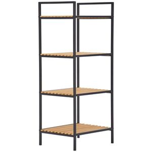 Xora REGÁL, hnědá, přírodní barvy, černá, železo, 39/95/32, 5 cm obraz
