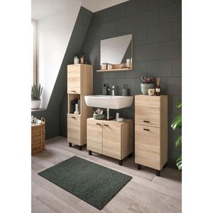 MID.YOU KOUPELNA Sonoma dub obraz