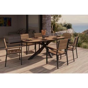 Ambia Garden ZAHRADNÍ STŮL, kov, plast, 201/75/100 cm obraz