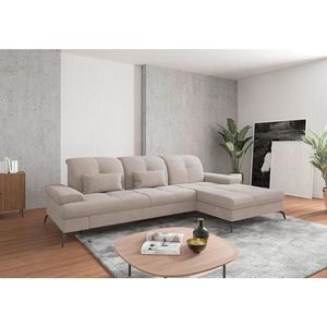 Sit & More ROHOVÁ SEDAČKA, textil, šedobéžová obraz