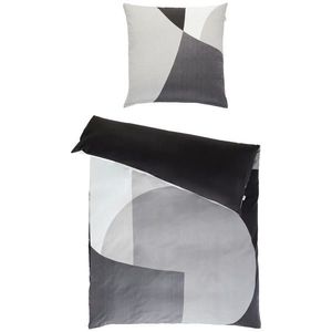 Schöner Wohnen OBOUSTRANNÉ POVLEČENÍ, satén, antracitová, šedá, černá, světle šedá, tmavě šedá, 135/200 cm obraz