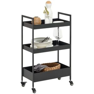 Xora SERVÍROVACÍ VOZÍK, černá, 51/30/86 cm obraz