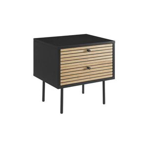 Livetastic NOČNÍ STOLEK K POSTELI, dub, černá, barvy dubu, 50/50/40 cm obraz