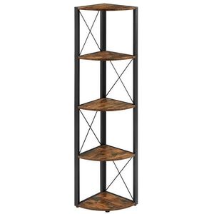 Boxxx ROHOVÝ REGÁL, hnědá, černá, železo, 30/160/30 cm obraz