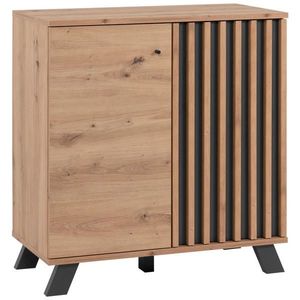 MID.YOU KOMODA, antracitová, dub artisan, 80/85/40 cm obraz