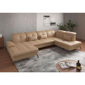 Sit & More SEDACÍ SOUPRAVA, textil, kůže, cappuccino obraz