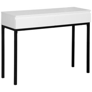 home24 KONZOLOVÝ STOLEK, černá, bílá, kov, kompozitní dřevo, 100/35/77 cm obraz