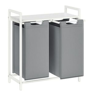 MID.YOU KOŠ NA PRÁDLO, šedá, bílá obraz