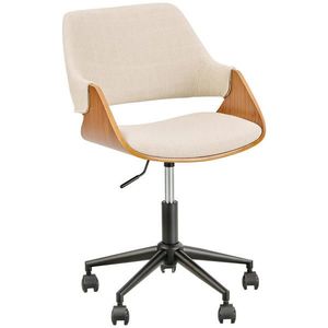 MID.YOU OTOČNÁ ŽIDLE, vzhled lnu, béžová, barvy vlašských ořechů obraz