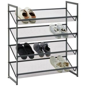 Xora REGÁL NA BOTY, černá, 72/80/30 cm obraz