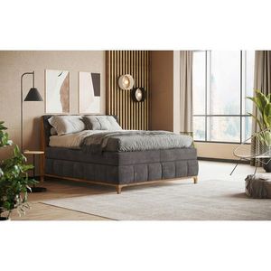 MID.YOU POSTEL BOXSPRING, 180/200 cm, tmavě šedá obraz
