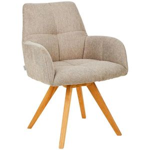 Linea Natura ŽIDLE S PODRUČKAMI, tkaná látka, šedohnědá obraz