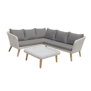 Gardenson TERASOVÁ SEDACÍ SOUPRAVA dřevo, kov, plast, sklo obraz