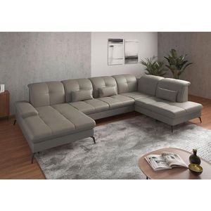 Sit & More SEDACÍ SOUPRAVA, textil, kůže, šedá obraz