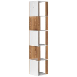 MID.YOU ROHOVÝ REGÁL, přírodní barvy, bílá, 34/185/34 cm obraz