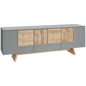 Voglauer NÍZKÁ KOMODA, divoký dub, šedá, 192/68/45 cm obraz