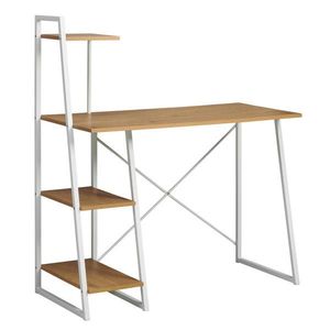 MID.YOU PSACÍ STŮL, bílá, barvy dubu, 102/117/50 cm obraz