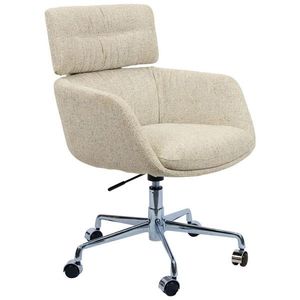 Dieter Knoll OTOČNÁ ŽIDLE, tkaná látka, barvy chromu, béžová obraz