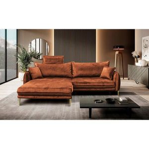 MID.YOU ROHOVÁ SEDAČKA, textil, rezavá obraz