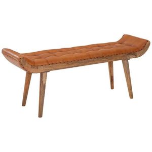 MID.YOU TABURETOVÁ LAVICE, kůže, 125/50/38 cm obraz