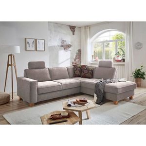 Sit & More ROHOVÁ SEDAČKA, textil, šedohnědá obraz