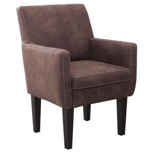 Sit & More KŘESLO, textil, tmavě hnědá obraz