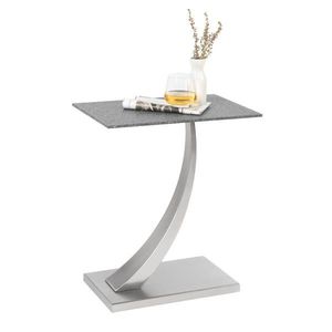 Xora ODKLÁDACÍ STOLEK, barvy stříbra, tmavě šedá obraz