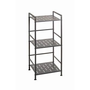 REGÁL, antracitová, ocel, 33/74/28 cm obraz