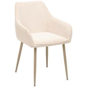 MID.YOU ŽIDLE S PODRUČKAMI, železo, tkaná látka, béžová obraz