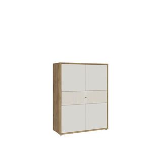 Xora VYSOKÁ KOMODA, barvy dubu, pískové barvy, 104, 8/134, 3/42 cm obraz