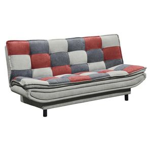 MID.YOU ROZKLÁDACÍ POHOVKA, textil, kompozitní dřevo, jílová barva, bobulová, tmavě šedá obraz