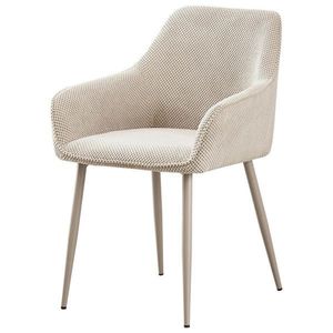 MID.YOU ŽIDLE S PODRUČKAMI, železo, tkaná látka, krémová obraz