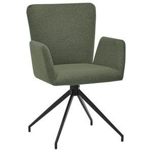 SetOne by Musterring ŽIDLE S PODRUČKAMI, ocel, buklé, zelená, černá obraz