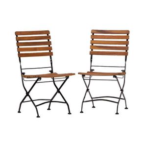 Gardenson SADA ZAHR. ŽIDLÍ 2 ks dřevo, kov obraz