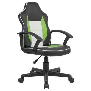 Xora OTOČNÁ ŽIDLE PRO MLÁDEŽ, vzhled kůže, zelená, černá, bílá obraz