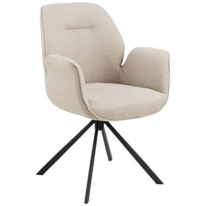 MID.YOU ŽIDLE S PODRUČKAMI, tkaná látka, béžová obraz