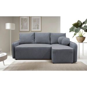 MID.YOU ROHOVÁ SEDAČKA, textil, šedá obraz