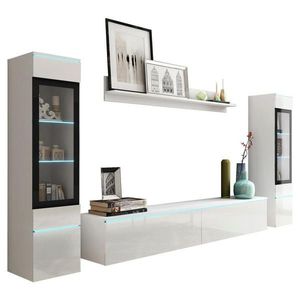 P & B OBÝVACÍ STĚNA, vysoce lesklá bílá obraz