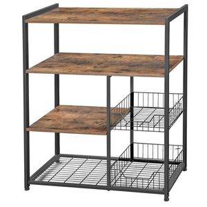 MID.YOU REGÁL, hnědá, černá, železo, 80/35/95 cm obraz