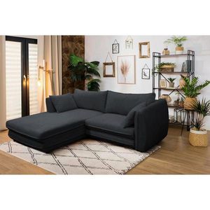 MID.YOU ROHOVÁ SEDAČKA, textil, černá obraz