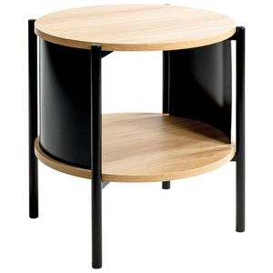 ODKLÁDACÍ STOLEK, černá, barvy dubu obraz
