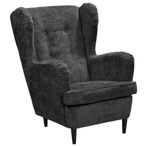 MID.YOU KŘESLO UŠÁK, textil, černá obraz