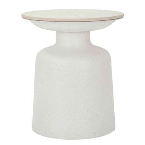 KONFERENČNÍ STOLEK, bílá, kov, keramika, 40/47/40 cm obraz