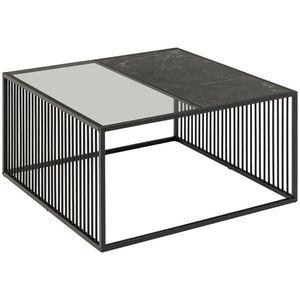 MID.YOU KONFERENČNÍ STOLEK, černá, sklo, kompozitní dřevo, 80/80/40 cm obraz