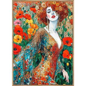 Monee OBRAZ NA SKLE, květiny, ženy, 50/70 cm obraz