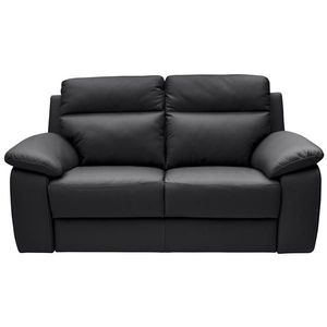 Celina Home DVOUMÍSTNÁ POHOVKA, černá, pravá kůže obraz